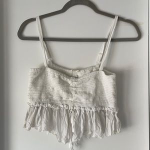 White Aritzia crop top